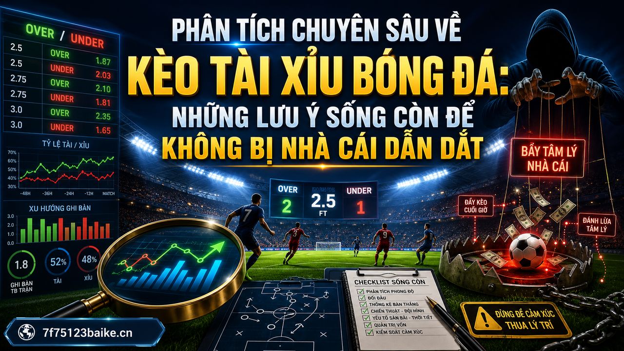 Phân tích chuyên sâu về kèo tài xỉu bóng đá: Những lưu ý sống còn để không bị nhà cái dẫn dắt