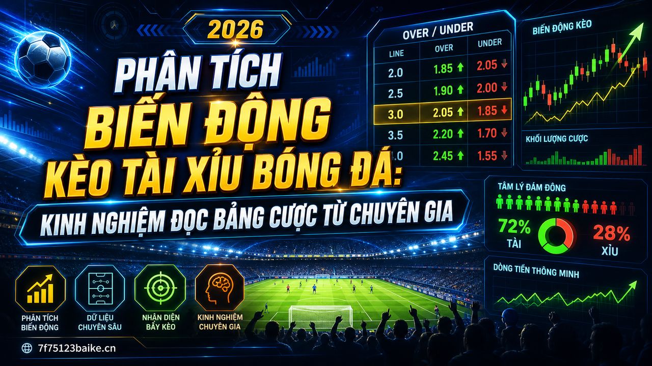 Phân tích biến động kèo tài xỉu bóng đá: Kinh nghiệm đọc bảng cược từ chuyên gia
