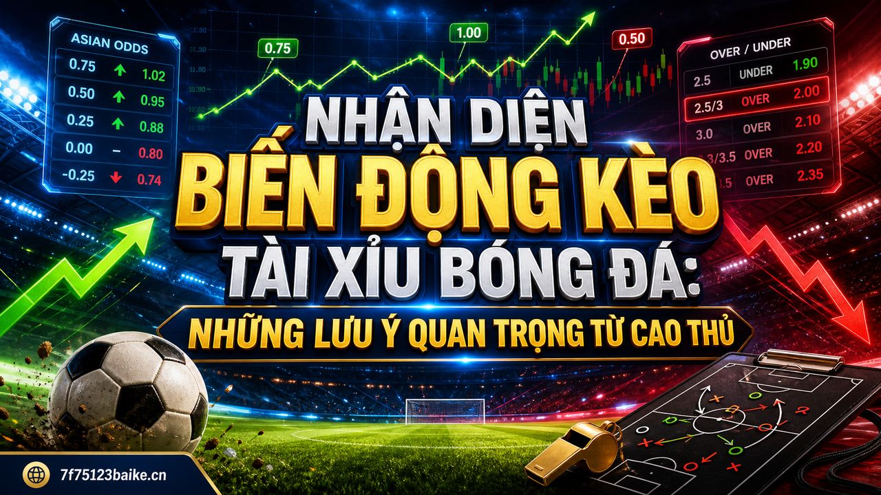 Nhận diện biến động kèo tài xỉu bóng đá: Những lưu ý quan trọng từ cao thủ